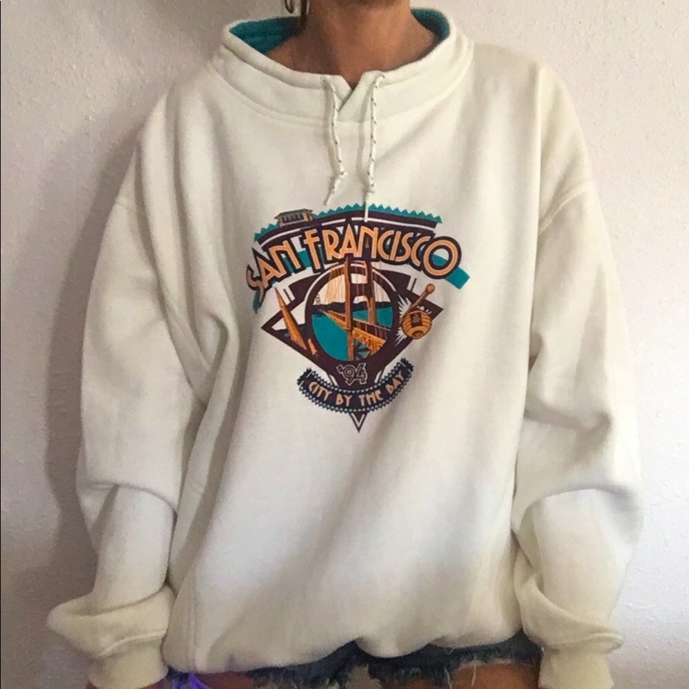 ⚓️VTG cowl neck SAN FRAN sweatshirt